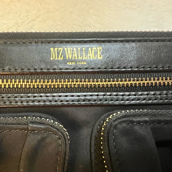 MZ Wallace Black Bedford Nylon Crosby Large Zip-Around Wristlet Wallet - Picture 3 of 10